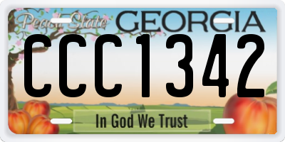 GA license plate CCC1342