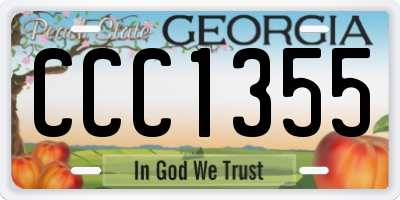 GA license plate CCC1355