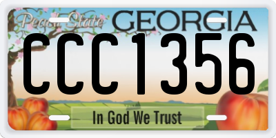 GA license plate CCC1356