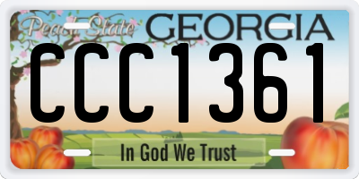 GA license plate CCC1361