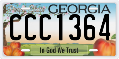 GA license plate CCC1364