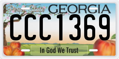 GA license plate CCC1369