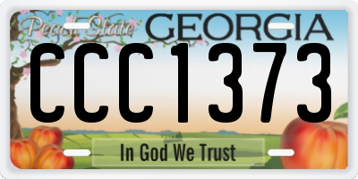 GA license plate CCC1373