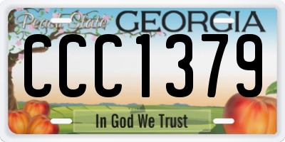 GA license plate CCC1379