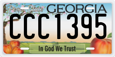 GA license plate CCC1395