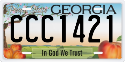 GA license plate CCC1421