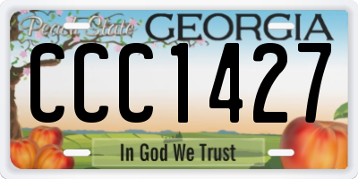 GA license plate CCC1427