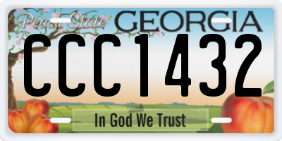 GA license plate CCC1432