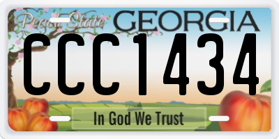 GA license plate CCC1434