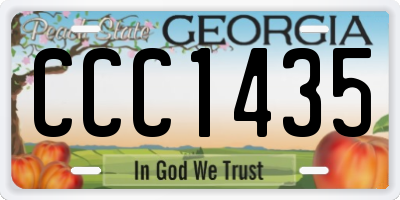 GA license plate CCC1435