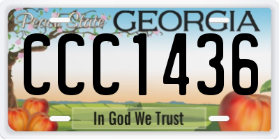 GA license plate CCC1436