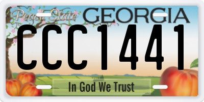 GA license plate CCC1441