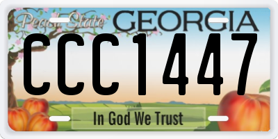 GA license plate CCC1447