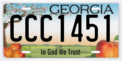 GA license plate CCC1451