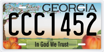GA license plate CCC1452