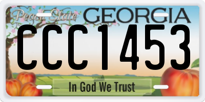 GA license plate CCC1453