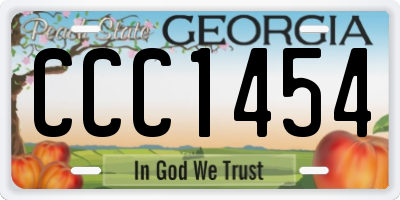 GA license plate CCC1454