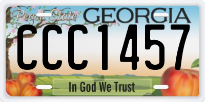 GA license plate CCC1457
