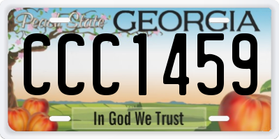 GA license plate CCC1459