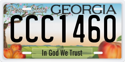 GA license plate CCC1460