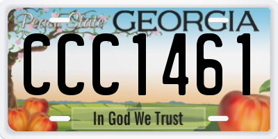 GA license plate CCC1461