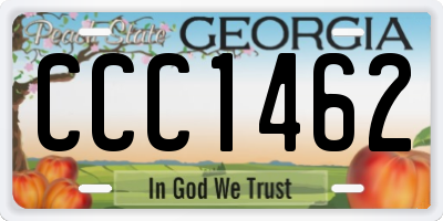 GA license plate CCC1462