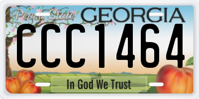 GA license plate CCC1464