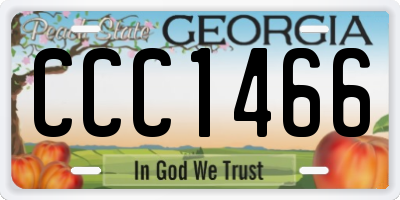 GA license plate CCC1466