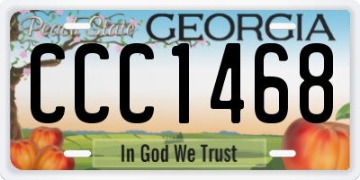 GA license plate CCC1468