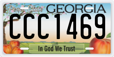 GA license plate CCC1469