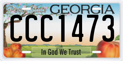GA license plate CCC1473