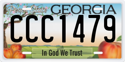 GA license plate CCC1479
