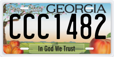 GA license plate CCC1482