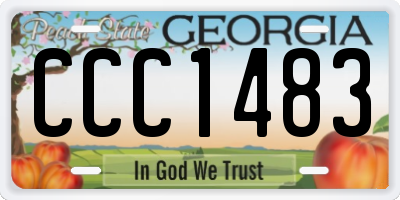 GA license plate CCC1483