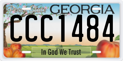 GA license plate CCC1484