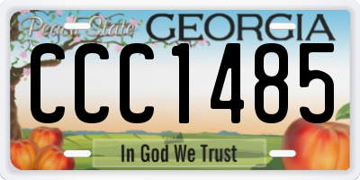 GA license plate CCC1485