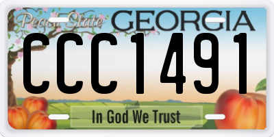 GA license plate CCC1491