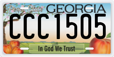 GA license plate CCC1505