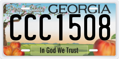 GA license plate CCC1508