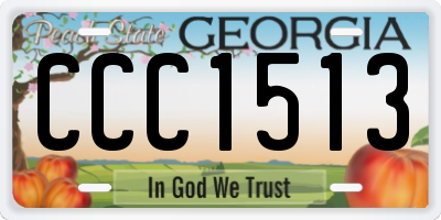 GA license plate CCC1513