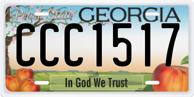GA license plate CCC1517