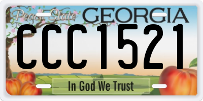 GA license plate CCC1521