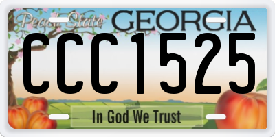 GA license plate CCC1525
