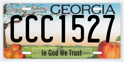 GA license plate CCC1527