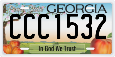 GA license plate CCC1532