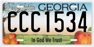 GA license plate CCC1534