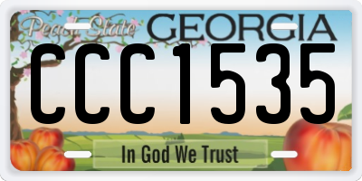 GA license plate CCC1535