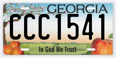 GA license plate CCC1541