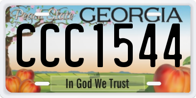 GA license plate CCC1544