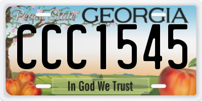 GA license plate CCC1545